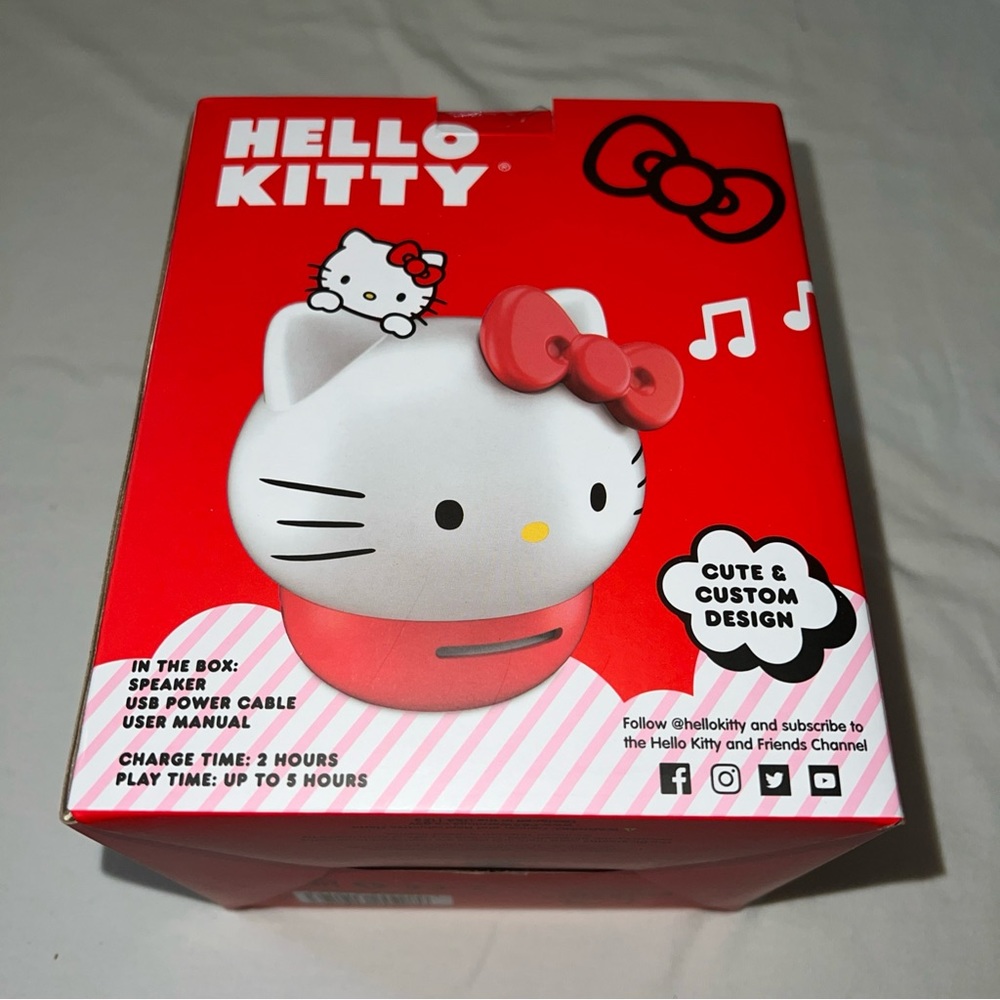 Hello Kitty® Bluetooth® Wireless Speaker - Red - Rechargable And Portable